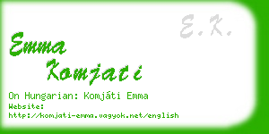emma komjati business card
